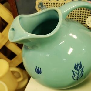 Blue Floral Ceramic Pitcher
